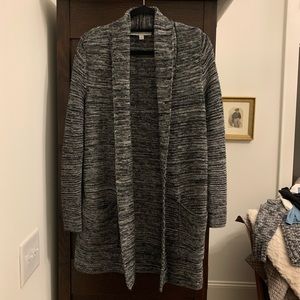 Adrienne Vittandi Black and White Knit cardigan